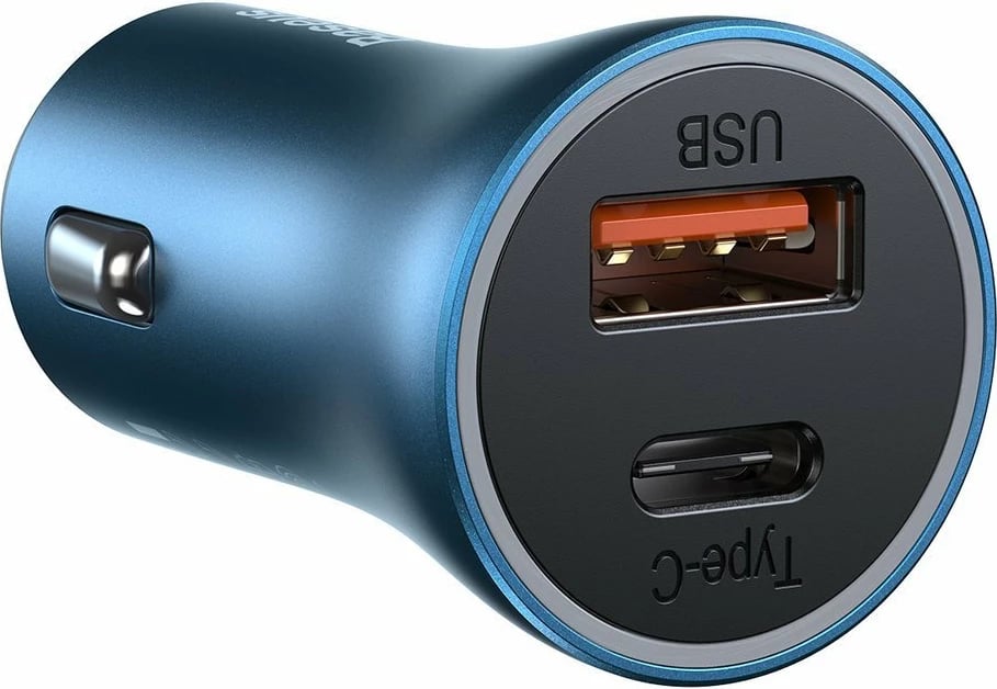 Karikues veture Baseus Golden Contactor Pro 40W me kabllo USB Type-C në Lightning, Blu