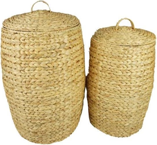 Set shporta BOHO NEXT me kapak Rattan Ø39xH49cm - Ø39xH56cm