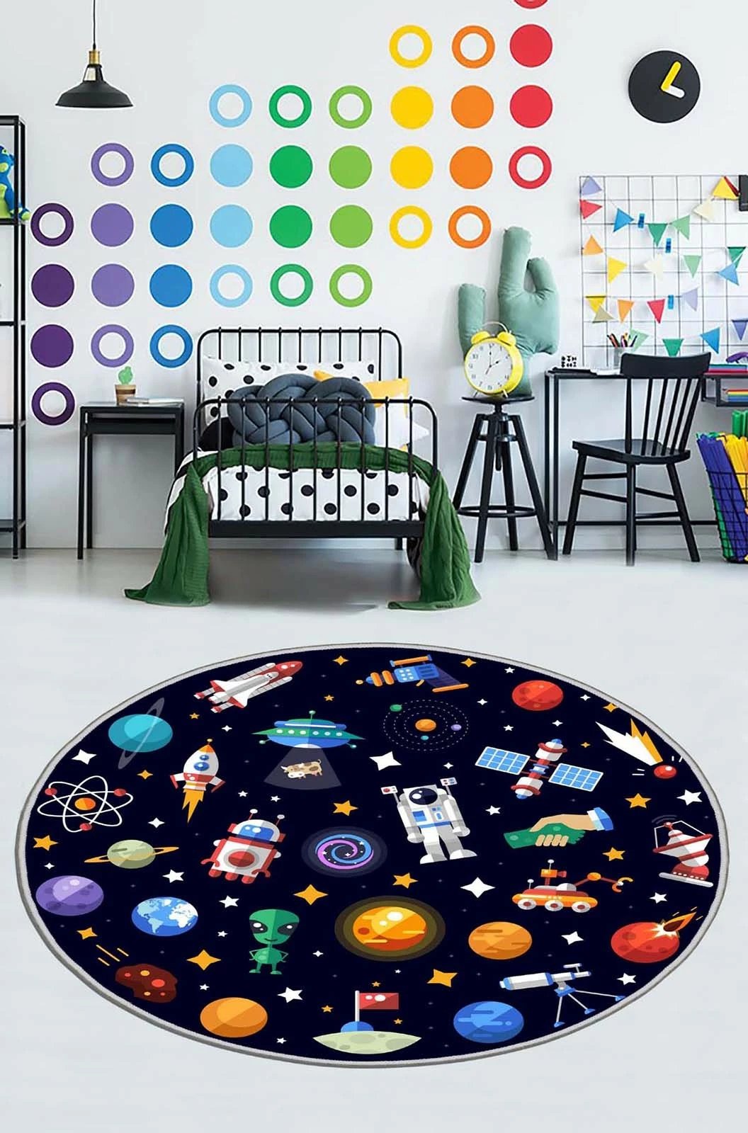 Qilim i rrumbullakët, shumëngjyrësh, 90 cm, Conceptum Hypnose, HMNT926