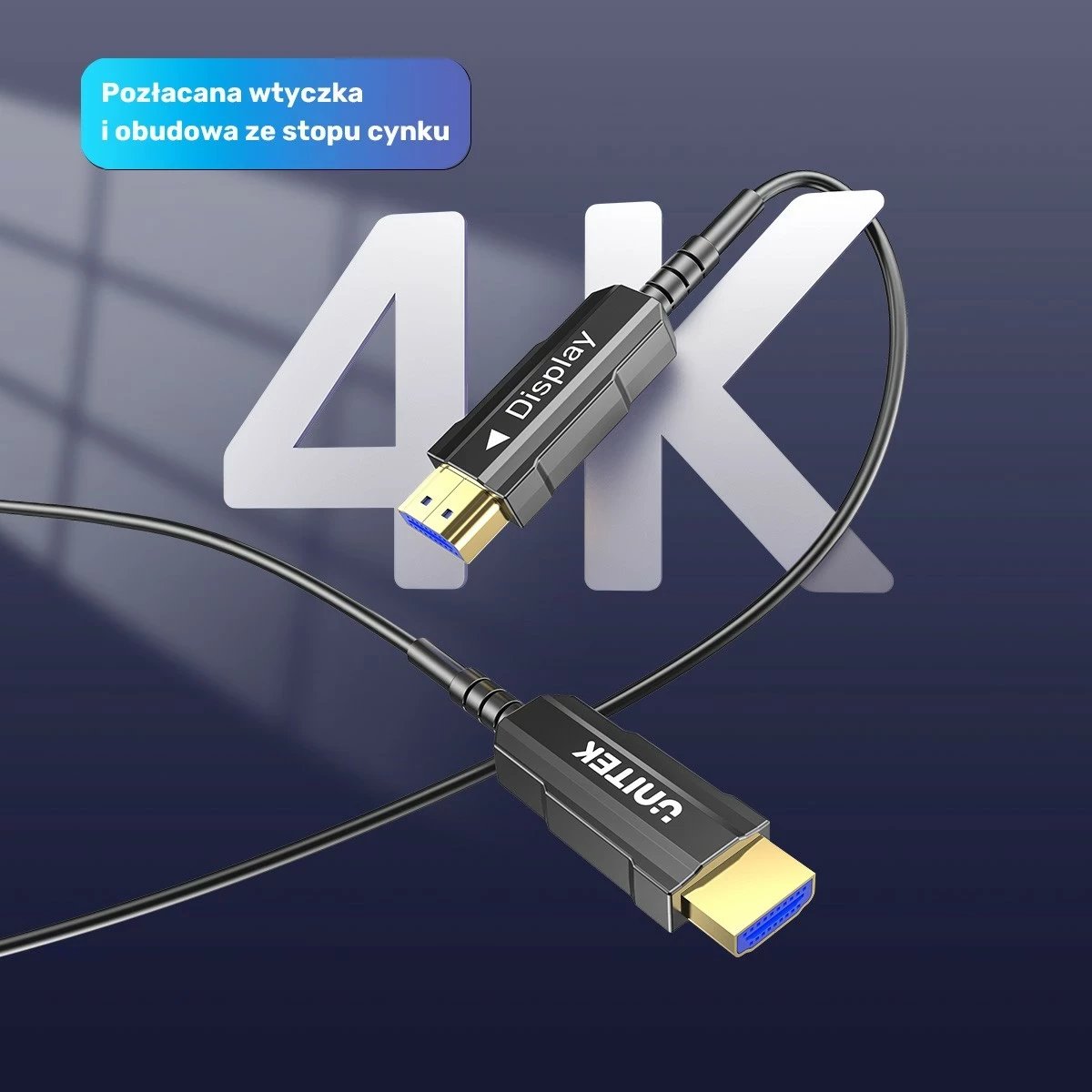 Kabel HDMI optik Unitek 2.0, 12m, 4K 60Hz, i zi
