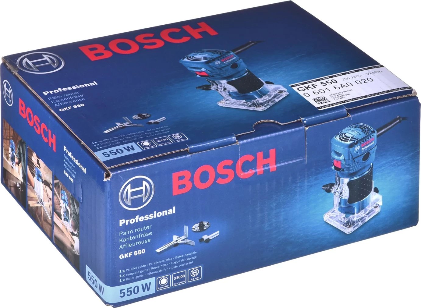 Makineri për frezë anësore Bosch GKF 550 Professional, 550W, Blu