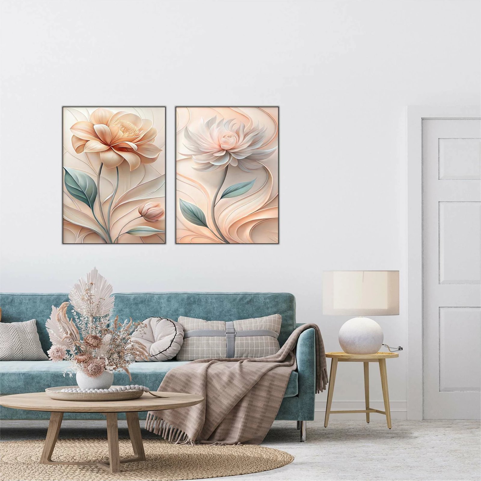 Pikturë dekorative MDF (2 copë), Wallity, shumëngjyrëshe, 40x60cm