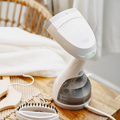 Hekur me avull rrobash, Adler, AD 5042, 1500W, 27 g/min, depozitë 280 ml, ngrohje 30s, kabllo 1.7 m, me furçë, e bardhë