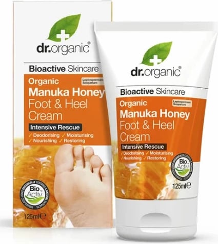 Krem për këmbë Dr. Organic Manuka Honey 125ml Krem për këmbë Dr. Organic Manuka Honey 125ml