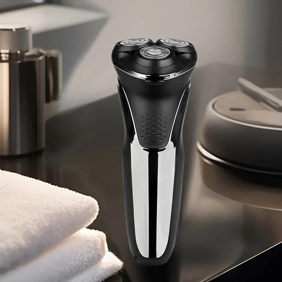 Makinë rroje elektrike meshkuj, Feel-Maestro, MR-673, 600 mAh/60 min, USB-C, IPX7, trimer anësor, e zezë/argjendtë