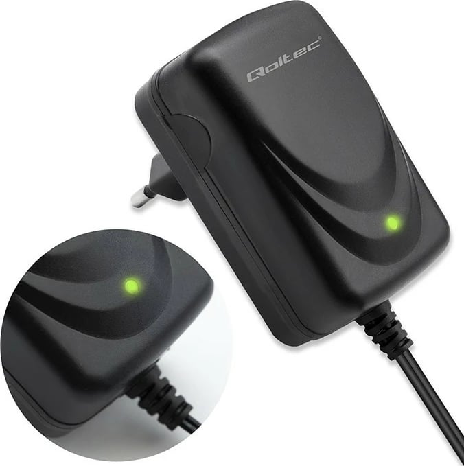 Karikues automatik baterie Qoltec 52424, 12V, 1.5A, LED, i zi