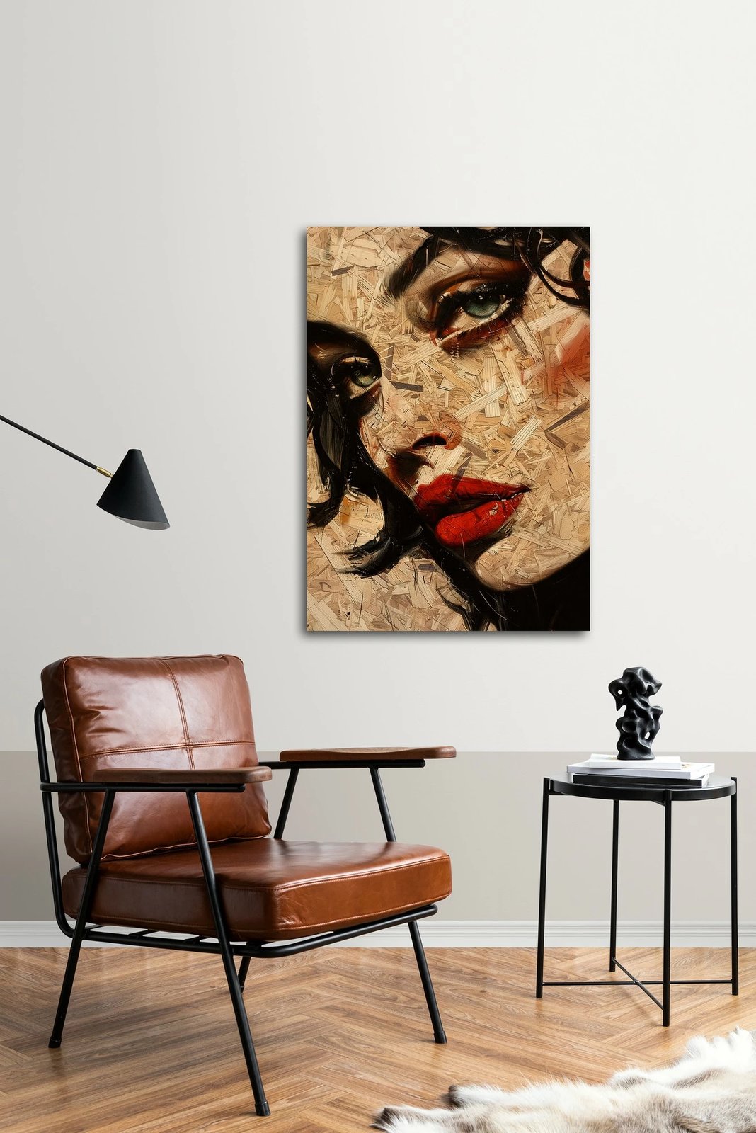 Pikturë dekorative me kornizë MDF, shumëngjyrëshe, Wallity Huhu313, 50x70cm