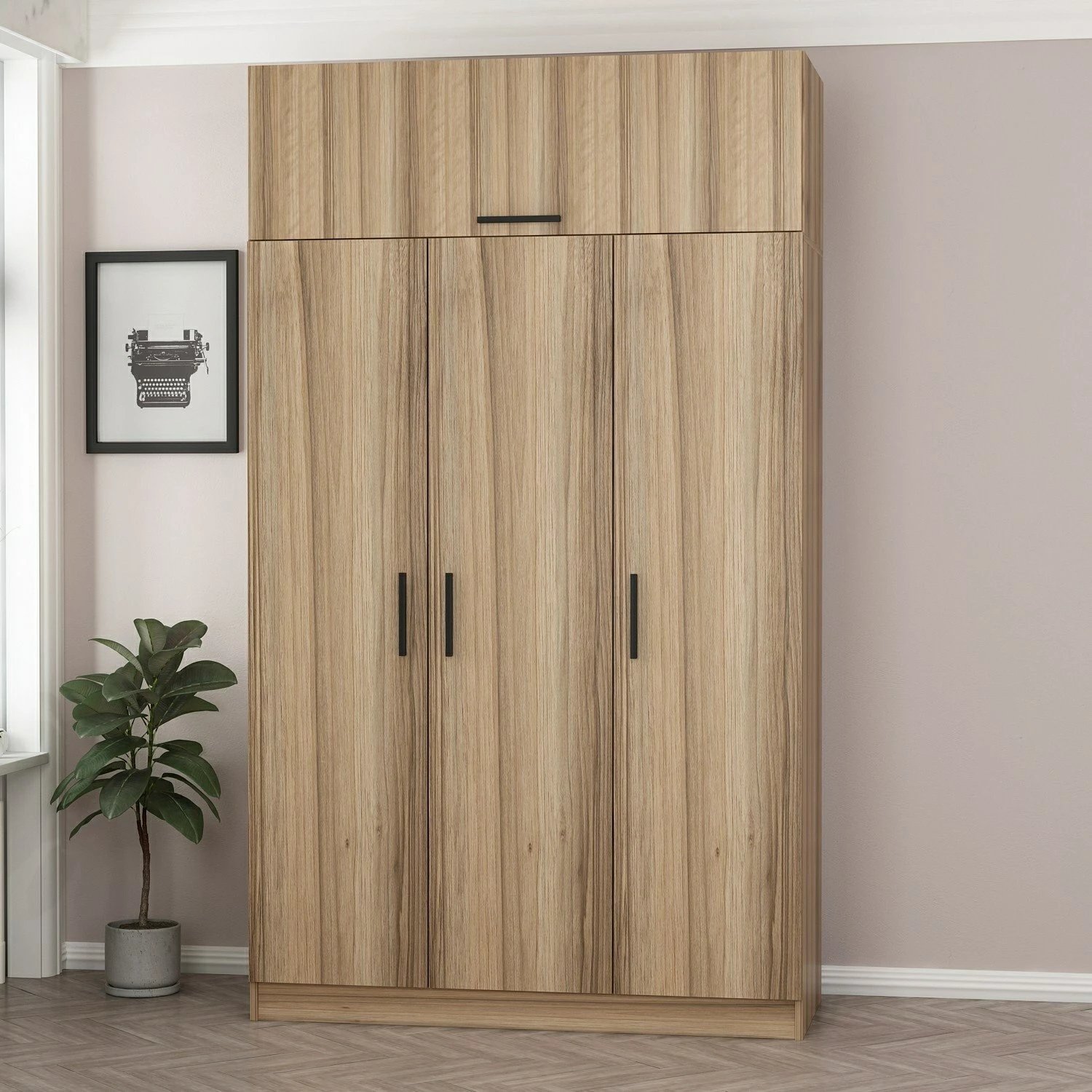 Dollap rrobash Skye Decor, dore, 135x235x52cm