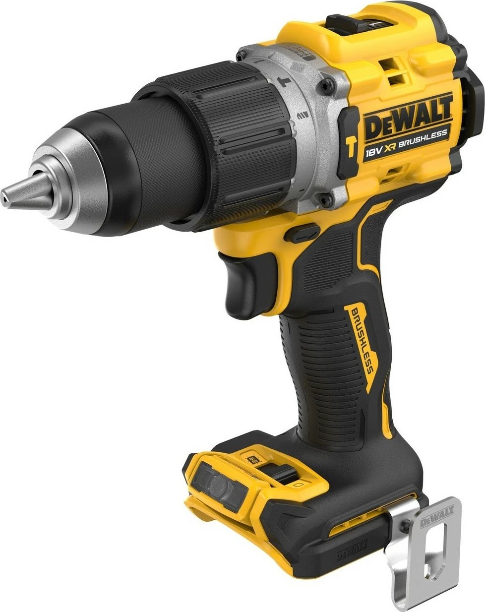 Aku-shurubdrill DeWALT 18V, brushless, 1.3cm, verdhë/zezë