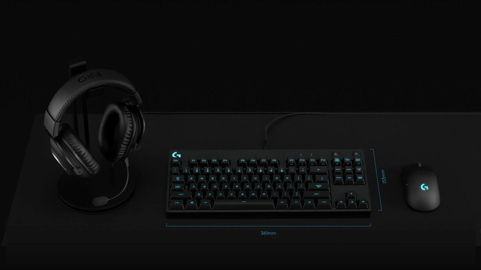 Tastierë mekanike Logitech G PRO, Tenkeyless, RGB LED, e zezë