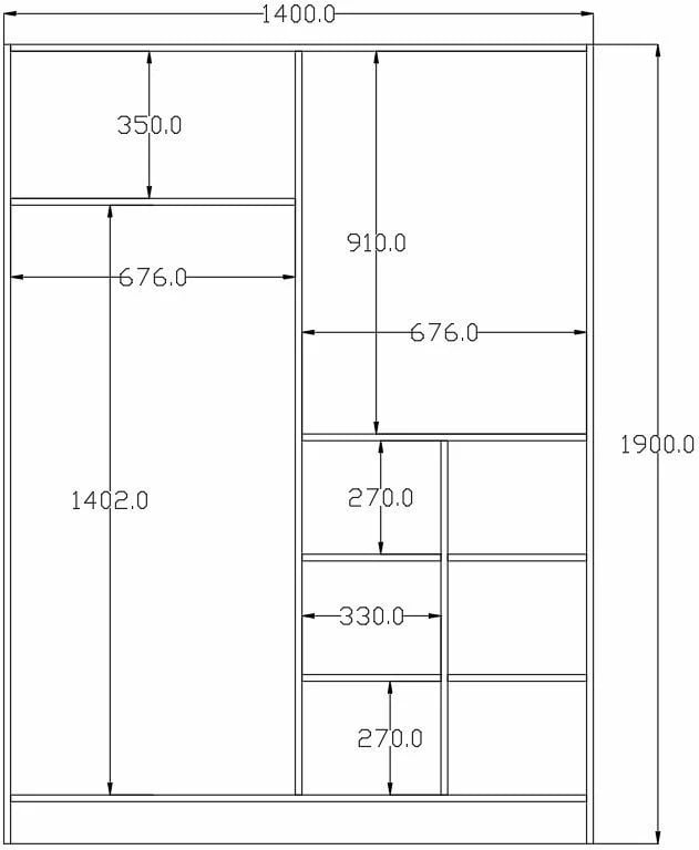 Dollap Skye Decor, ngjyrë e bardhë mat, RB-093