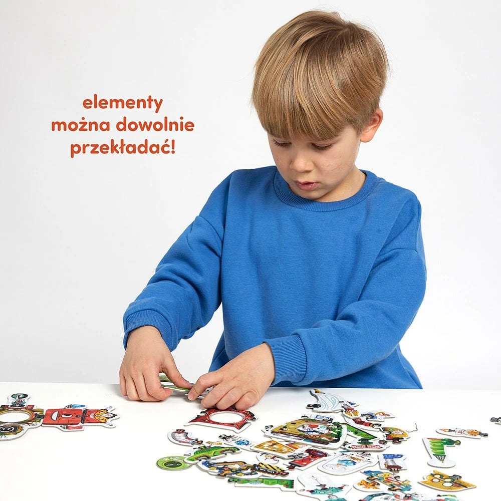 Puzzle kreativ CzuCzu Robot Lab, 63 pjesë, për fëmijë