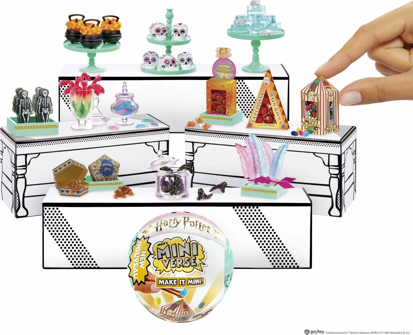 Figurinë koleksionuese MGA Miniverse Make It Mini Harry Potter Honeydukes, set, plastikë Figurinë koleksionuese MGA Miniverse Make It Mini Harry Potter Honeydukes, set, plastikë