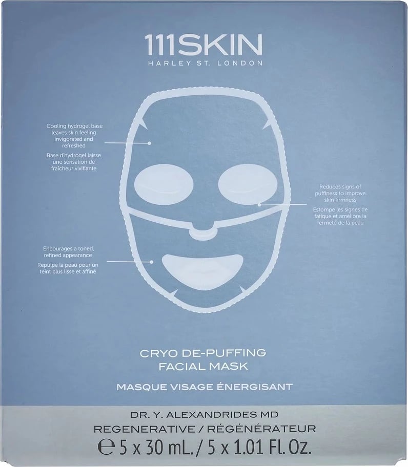 Maskë fytyre për femra 111Skin Cryo De-Puffing Energizing Sheet Mask, 5x30ml