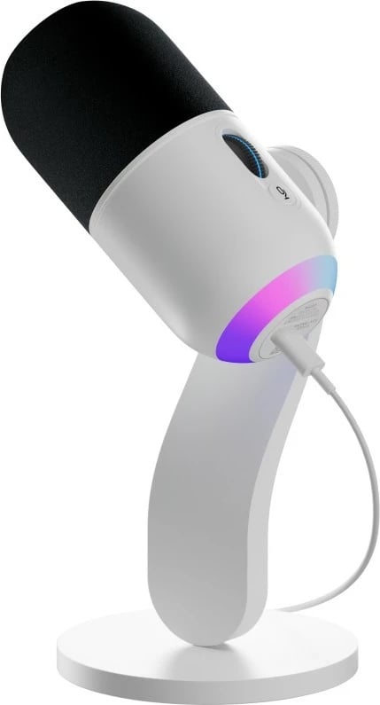 Mikrofon tavoline Logitech G Yeti GX, RGB, USB, 24 bit, 96 kHz, bardhë/zi