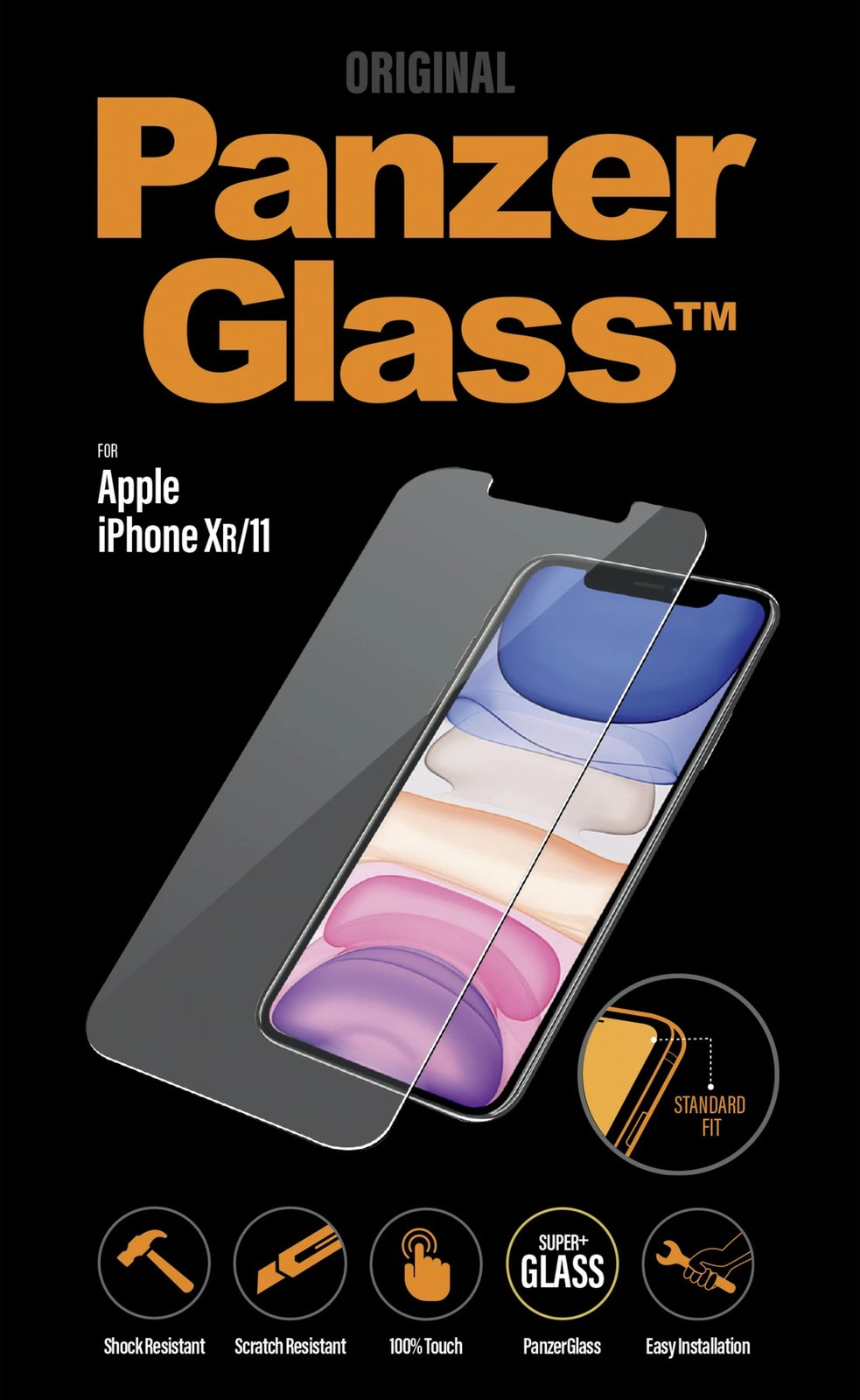 Mbrojtës ekrani PanzerGlass për iPhone 11/XR, xham i temperuar, bulk