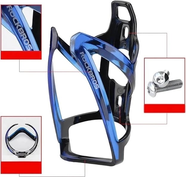 Mbajtëse shishe për biçikletë Rockbros FK338, PC, Kaltër