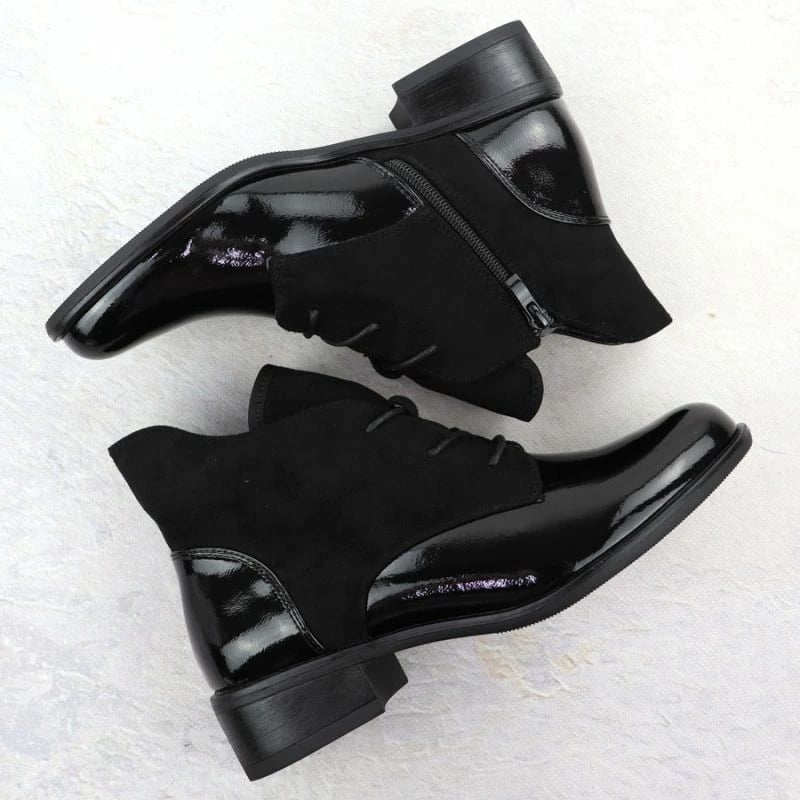 Çizme të shkurtra femra Jezzi ASA198-15, të zeza