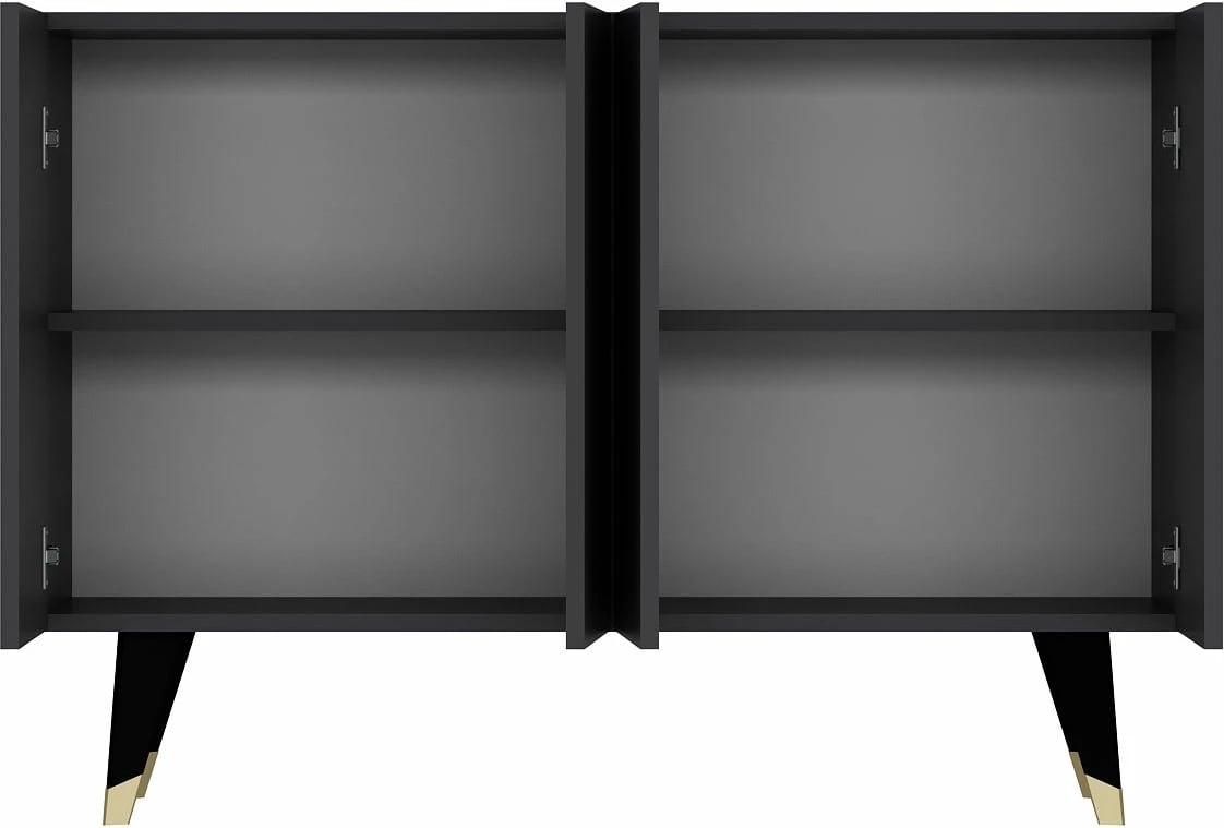 Konsol Skye Decor, ngjyrë ari dhe antracit, Quart Ramada