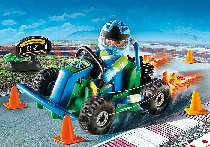 Set lodrash Playmobil City Life Go-Kart Race 70292, 38 pjesë