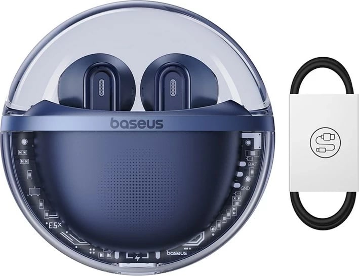 Dëgjuese Baseus Bowie E5X True Wireless Stereo (TWS), të kaltërta