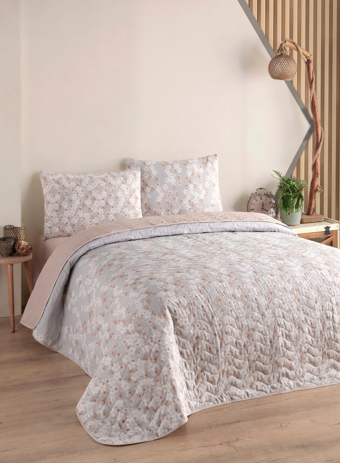 Përparëse dopio për shtrat, ngjyrë dusty rose, L'essentiel, Piti Yaprak