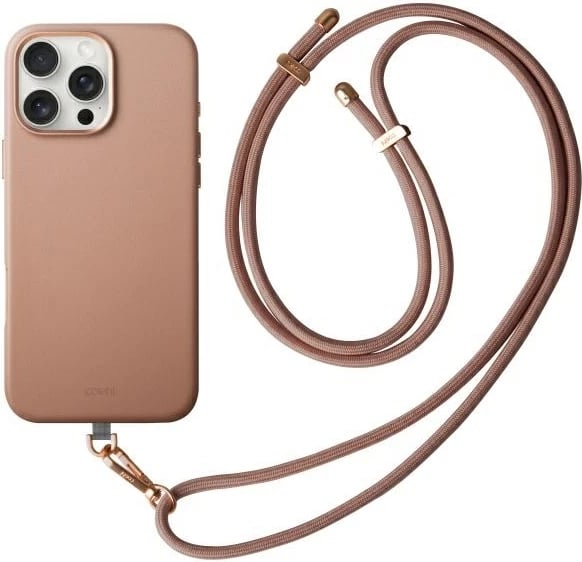 Mbështjellës UNIQ Coehl Muse me karikim magnetik për iPhone 16 Pro, Rozë