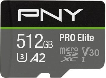 MicroSDXC PNY PRO Elite 512GB, Class 10, U3, V30