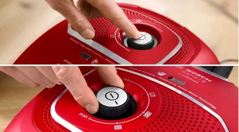 Fshesë me korrent me qese, Bosch BGB41PET1 ProAnimal, 700 W, kapacitet 4 L, filtër HEPA, rreze 11 m, e kuqe/zezë