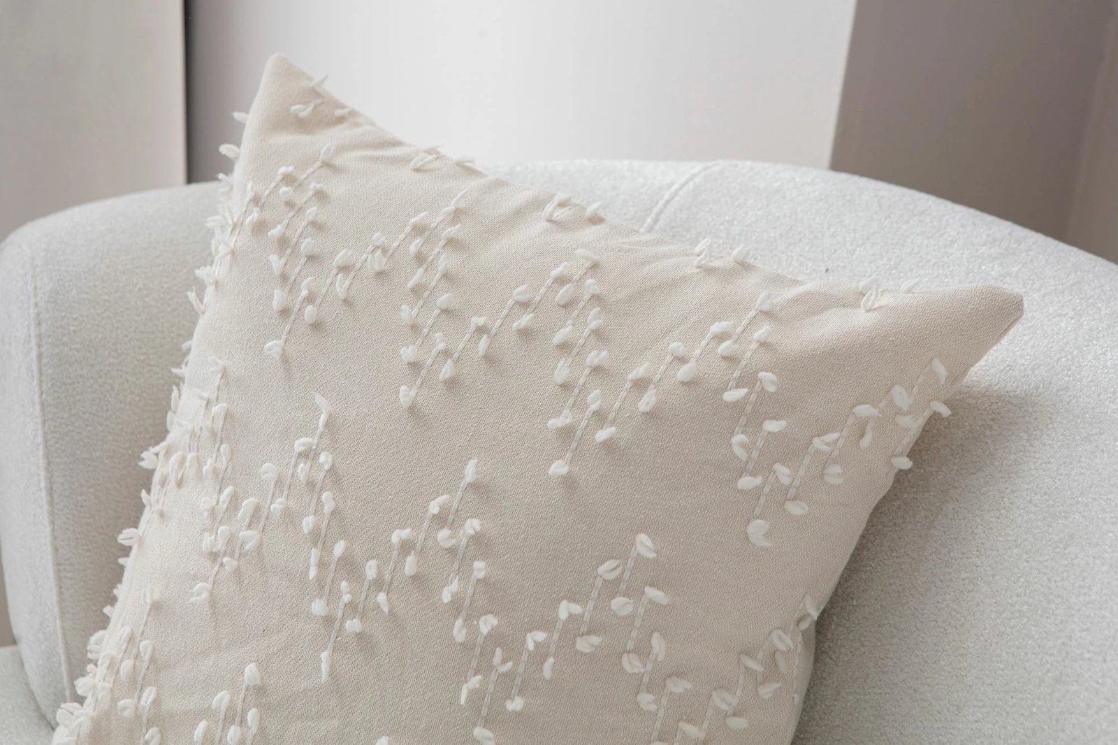 Jastëk dekorativ, mbulesë, ngjyrë krem, Evila Originals, 43x43cm