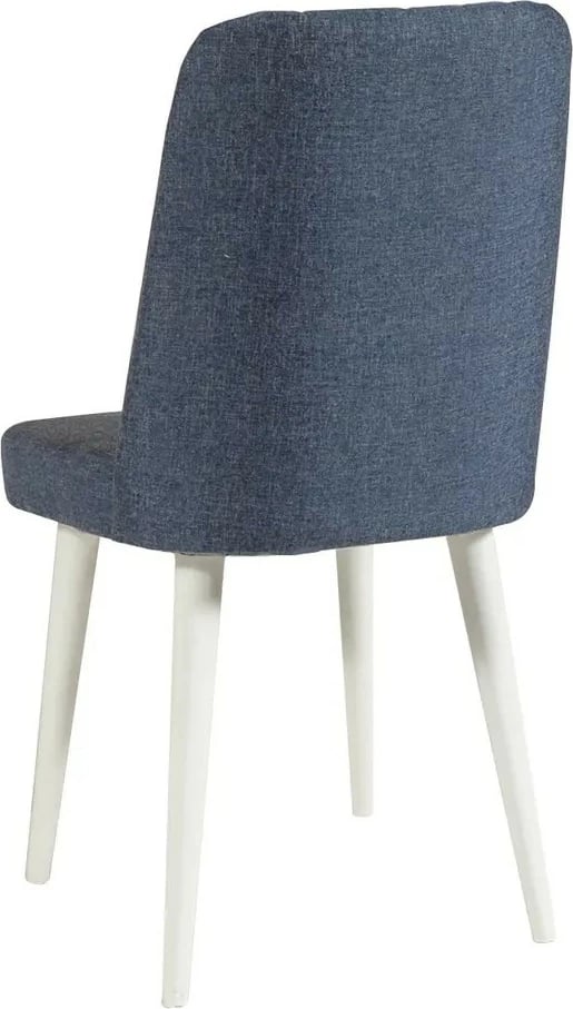 Tavolinë me karrige, e zgjatshme, 5 copë, ngjyrë e bardhë dhe kaltër e errët, Skye Decor, Vina 1048