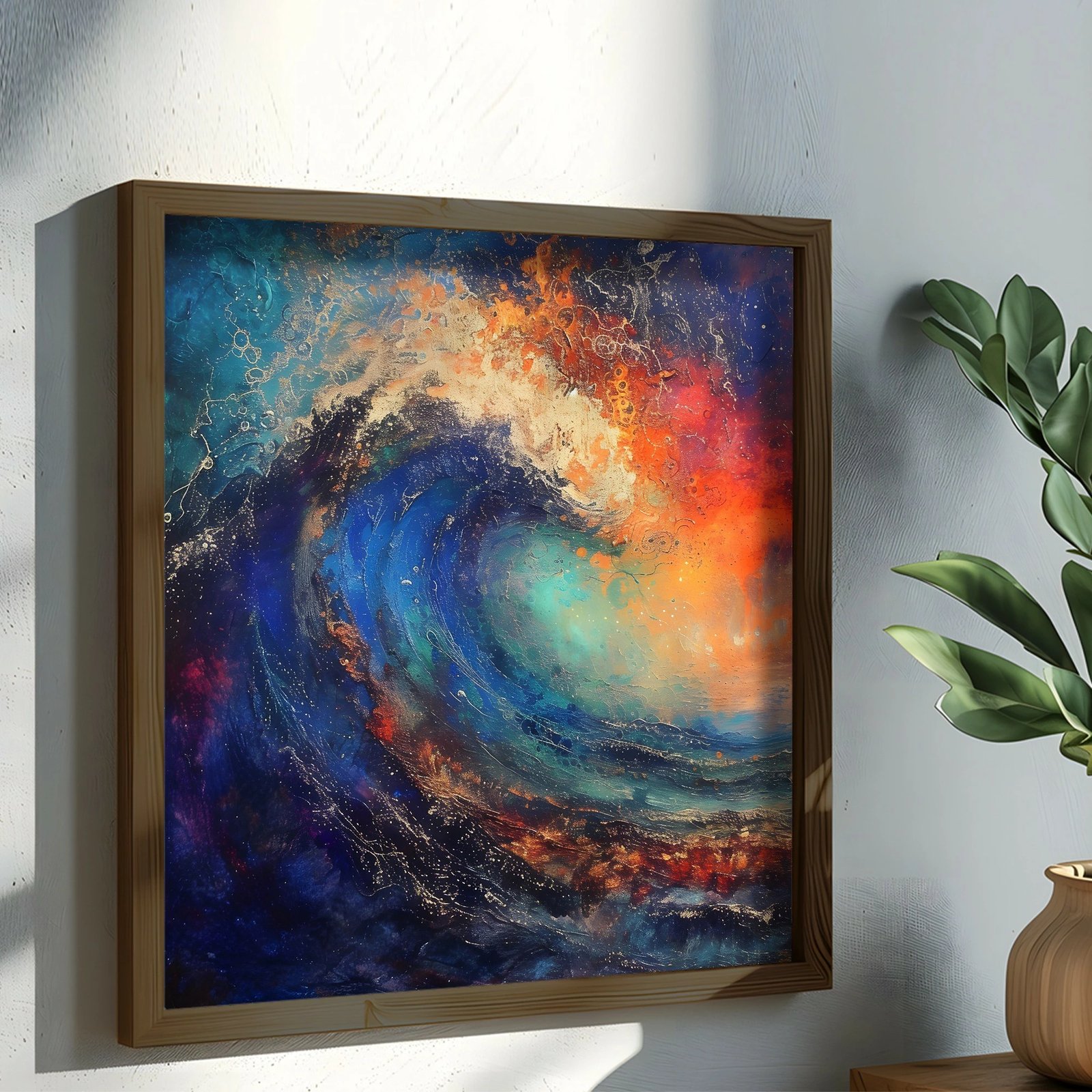 Pikturë dekorative me kornizë MDF, shumëngjyrëshe, Wallity, AI066, 50x50x3.5cm