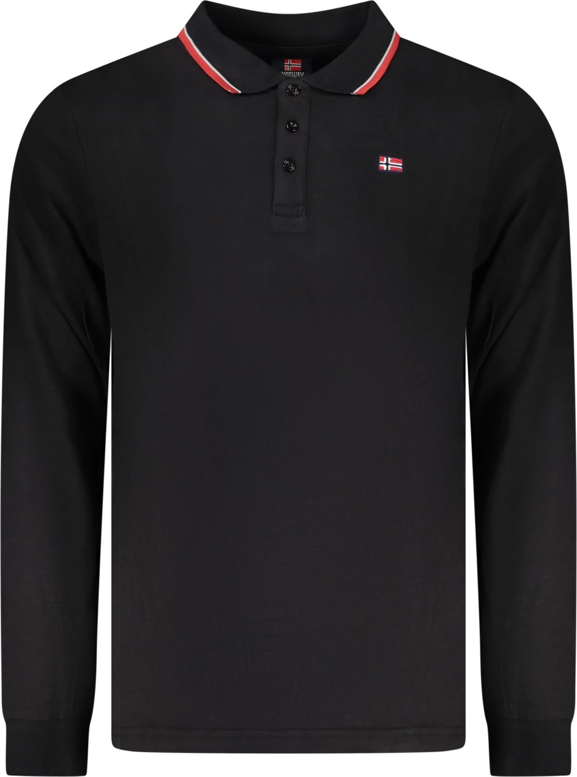 Maicë polo me mëngë të gjata NORWAY 1963 për meshkuj, e zezë