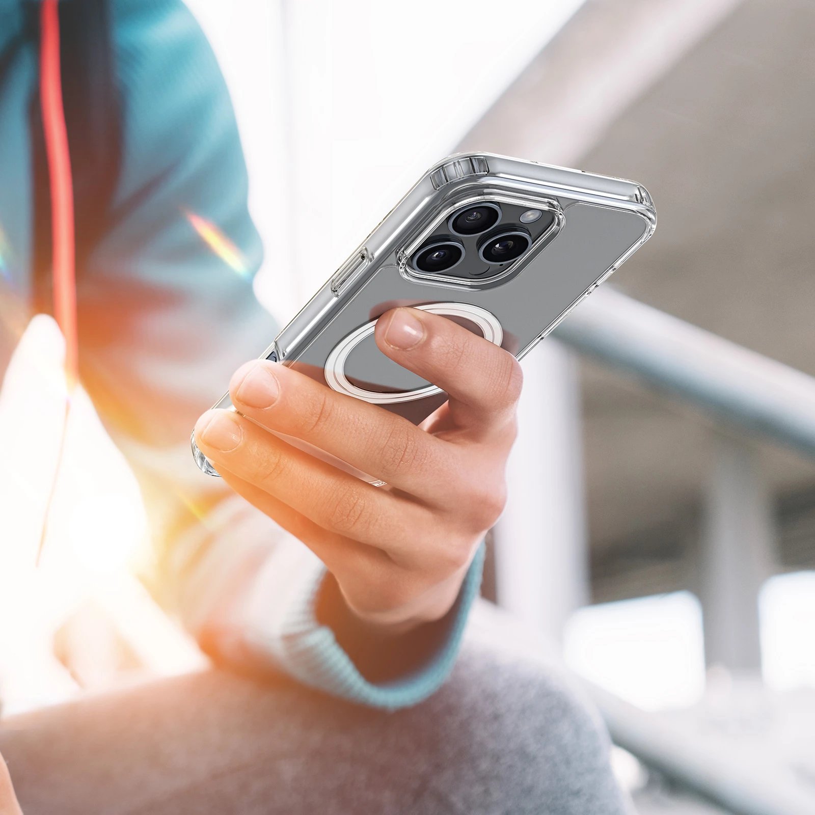 Mbështjellës Dux Ducis Clin Mag për iPhone 16 Pro Max, MagSafe, transparent