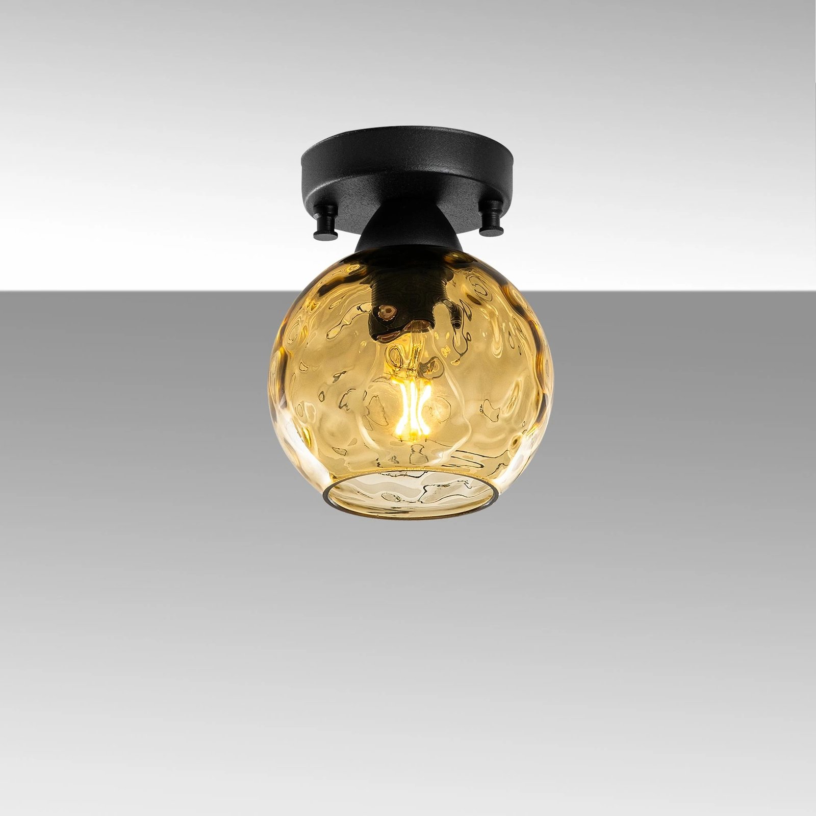 Llambë tavani Opviq Benek, e verdhë dhe e zezë, 15x15x18cm