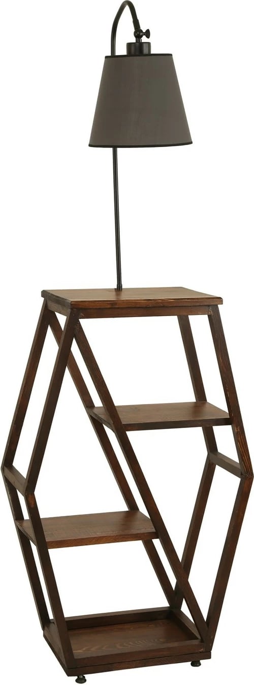 Llambë dyshemeje Opviq, 8525-6, ngjyrë antracit, me raft librash, 165 cm