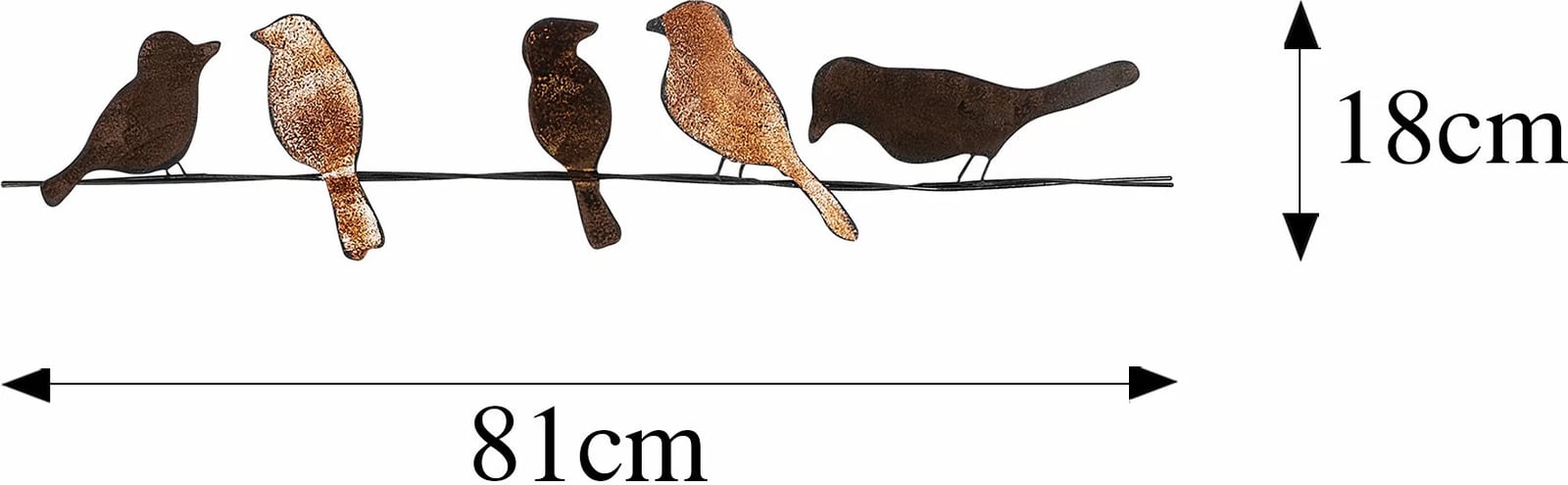 Aksesor dekorativ metalik për mur, Wallity, Muhabbet