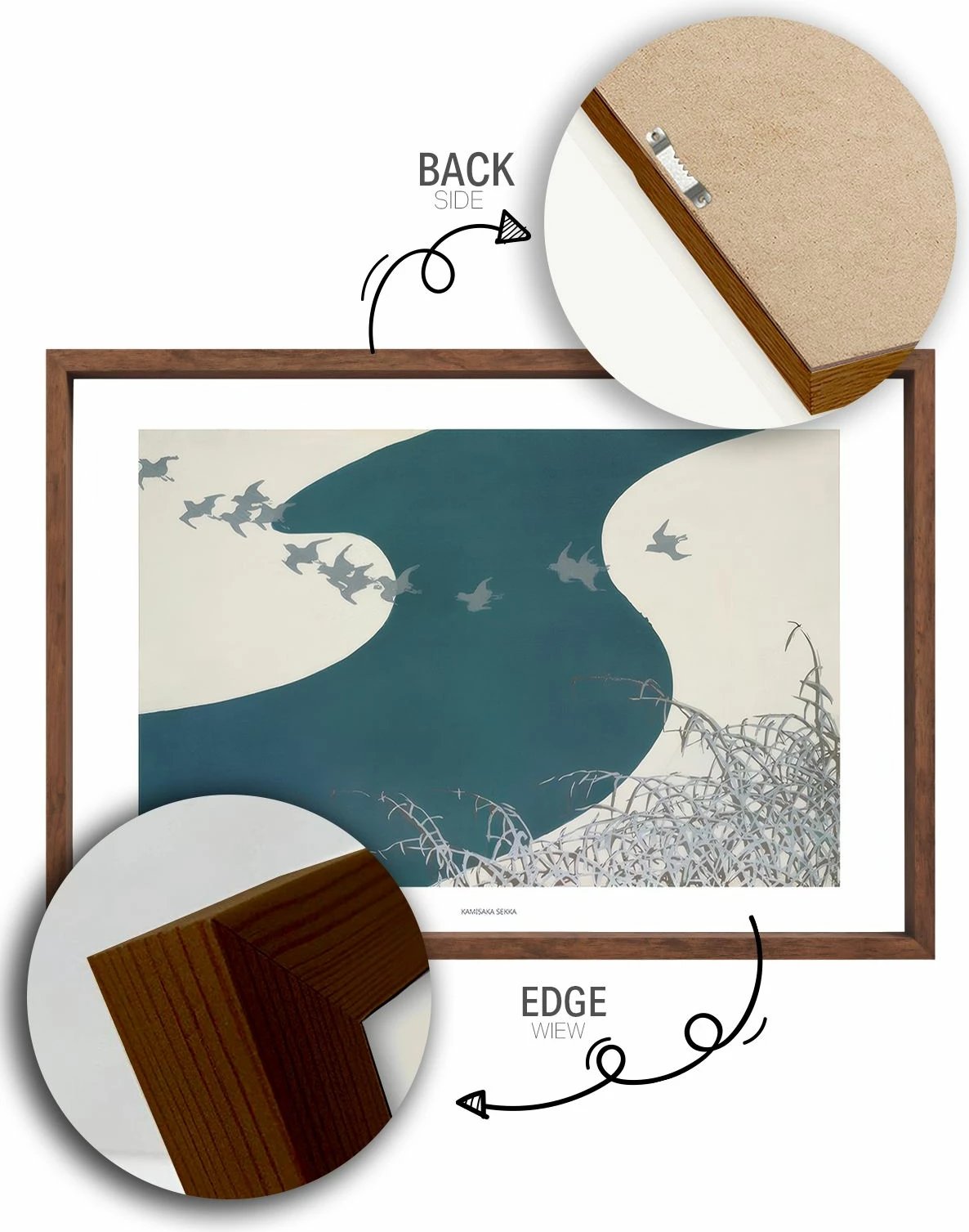 Pikturë dekorative me kornizë Wallity, Lmnmdlkahve9