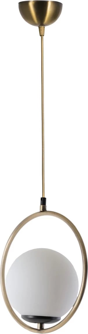 Llambë tavani Opviq, unazë, xham i bardhë, bakër