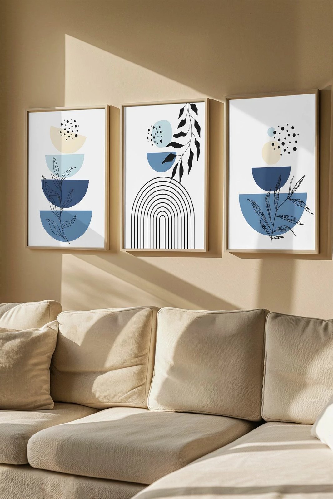 Pikturë dekorative me kornizë (3 copë), Wallity, Artvmodel5-Ahsap