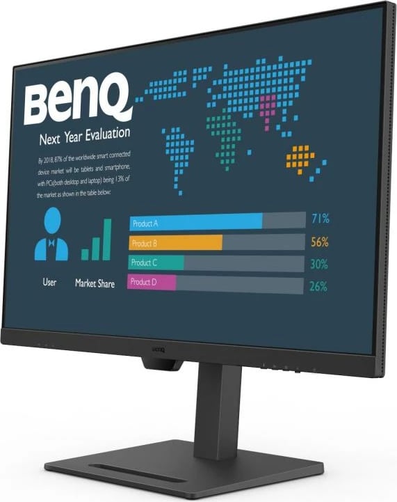 Monitor BenQ BL2490 24" LCD/TFT i rrafshët, e zezë