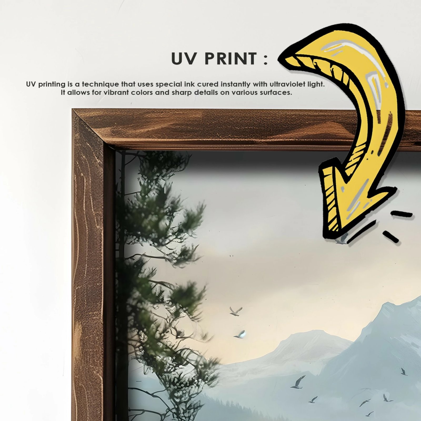 Pikturë dekorative me kornizë MDF, Wallity, GE234-L