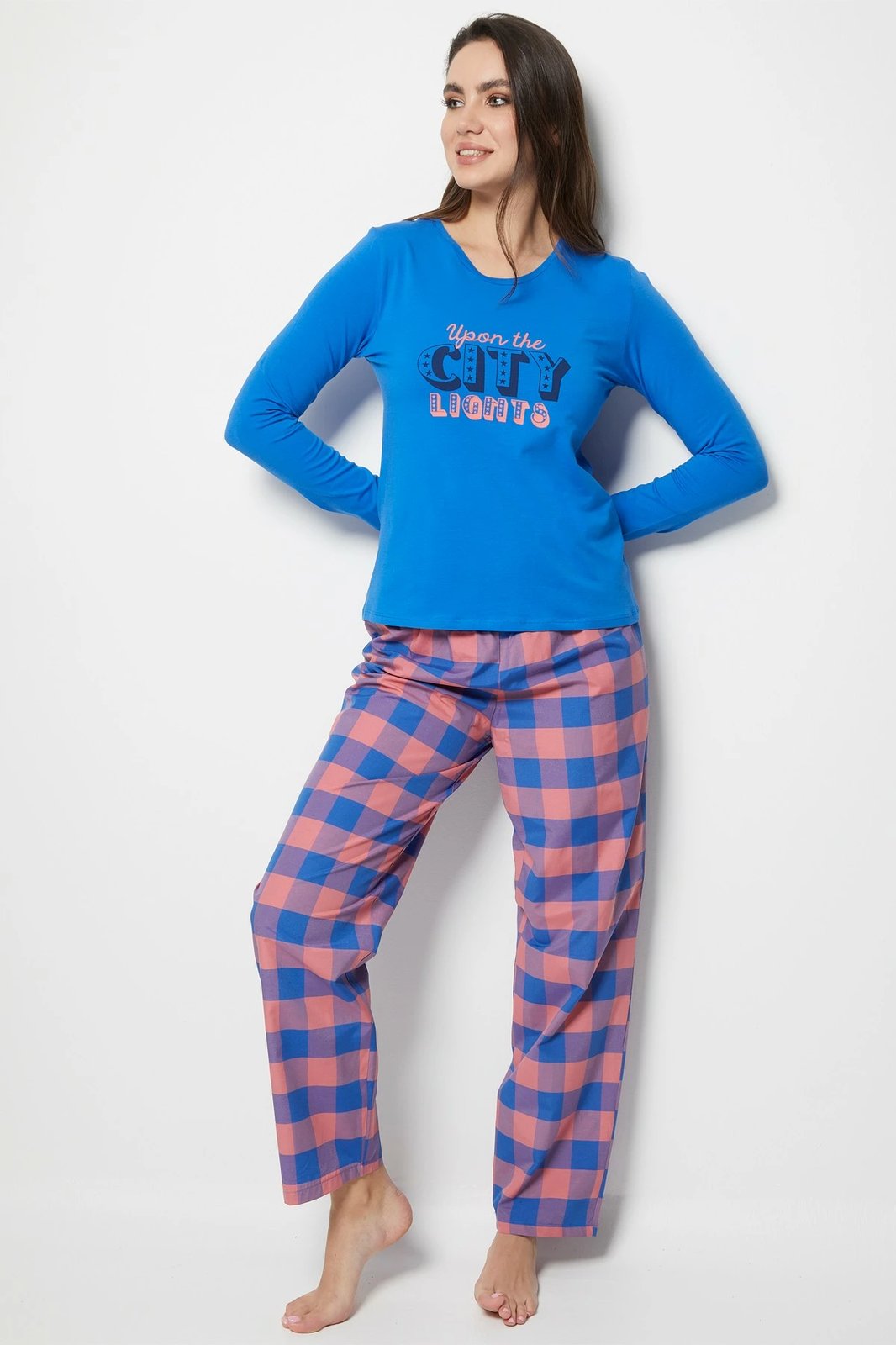 Set pizhamash për gra, Jumeon, 002-000263, ngjyrë kaltër