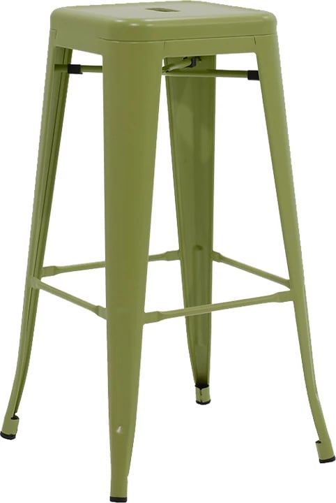 Karrige për bar Utopia, metal, ngjyrë ulliri e errët, 42x42x76cm