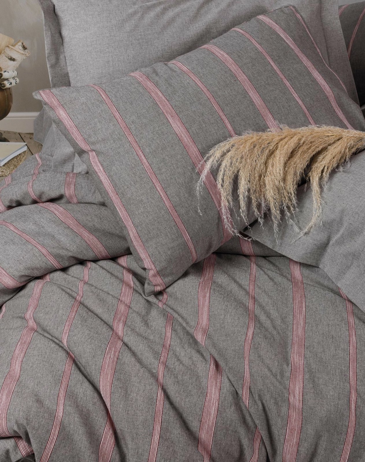 Set mbulesë për dyshek dopio, Barisan, ngjyrë gri