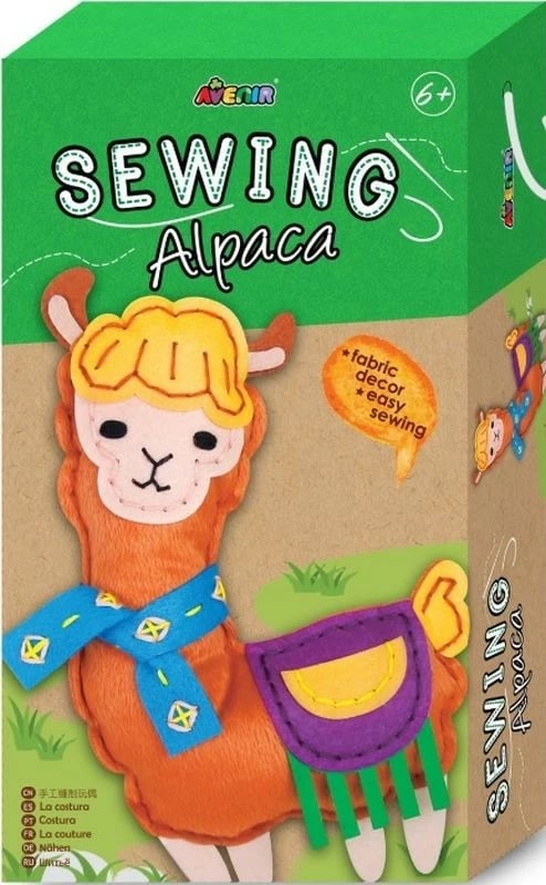 Set kreativ qepje MG DYSTRYBUCJA CH1385, lodër pelushi llama, shumëngjyrëshe