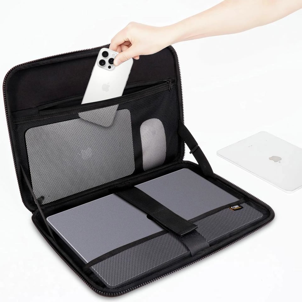 Kasë Tech-Protect Kevlar Pro për laptop 13-14", e zezë