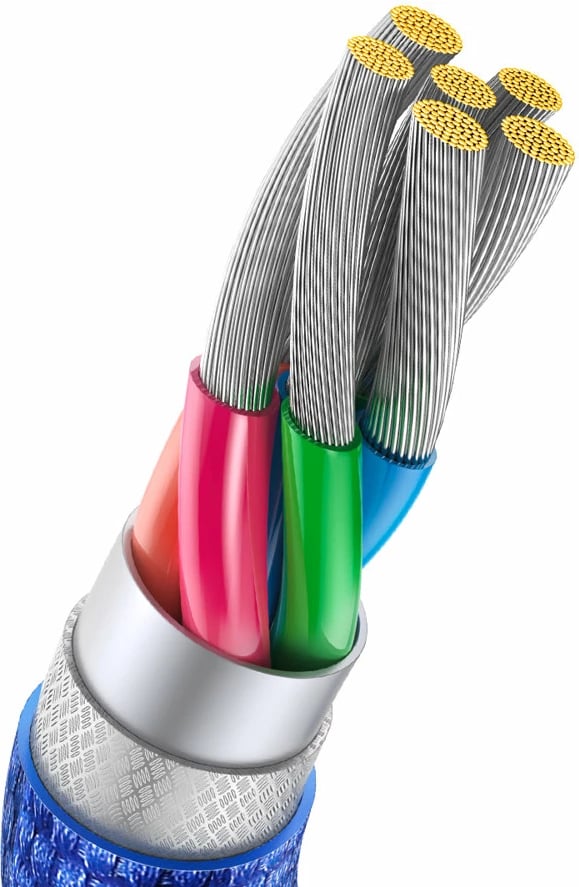 Kabllo i shpejtë Baseus Crystal Shine, 2m, USB-A në USB-C, 100W, Kaltër Kabllo i shpejtë Baseus Crystal Shine, 2m, USB-A në USB-C, 100W, Kaltër