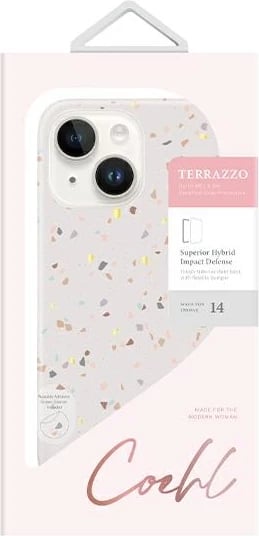 Mbështjellës UNIQ Coehl Terrazzo për iPhone 14 Plus, sand