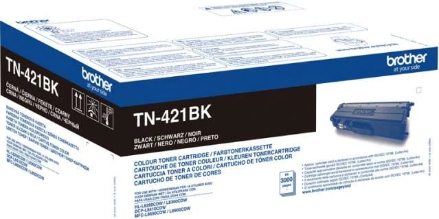Toner, Brother TN-421BK, rendiment 2,400–4,400 faqe, e zezë